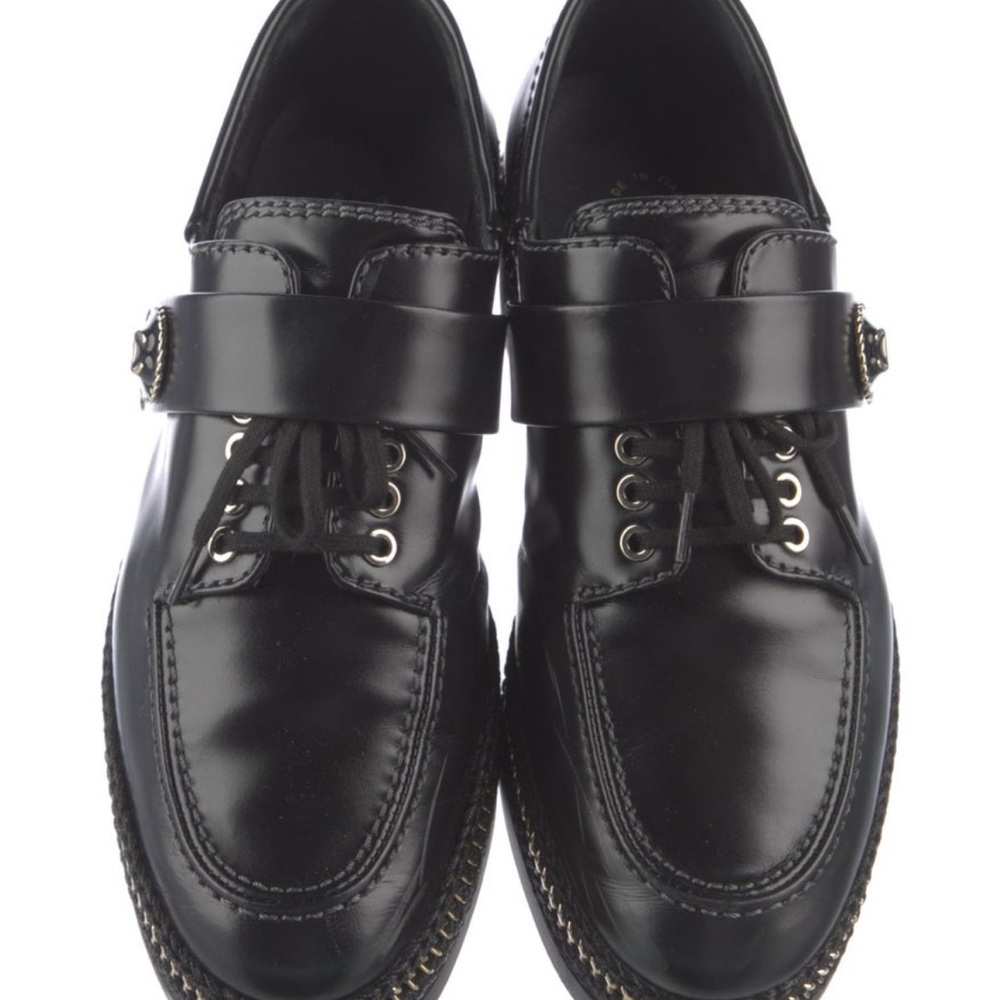 Authentic Chanel Black Leather women's Shoes with original box
